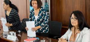 Directivos del Instituto de Altos Estudios Nacionales (IAEN), presentaron ayer los resultados del informe, en sus instalaciones en Quito.