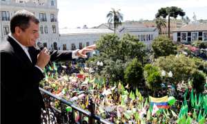 El Mandatario dio un discurso de poco m&aacute;s de 45 minutos ante una Plaza Grande copada por sus seguidores. Foto: Presidencia de la Rep&uacute;blica. 