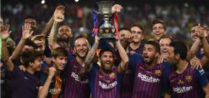 El Barcelona gana la Supercopa de Espa&ntilde;a venciendo 2-1 al Sevilla