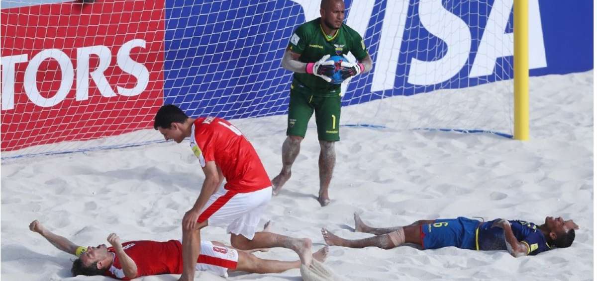 Suiza supera 9-5 a Ecuador en el Mundial de F&uacute;tbol Playa