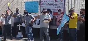 Exempleados de los Medios P&uacute;blicos protestaron para exigir el pago de dos meses de sueldos