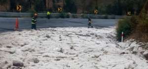 Granizo y lluvia se registran en Quito