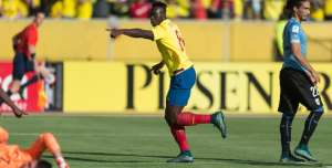 Felipao anot&oacute; el primer gol ante Uruguay. Foto: Marco Salgado / El Tel&eacute;grafo.