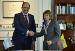  John Reimberg y Patricia Bullrich firmaron un acuerdo bilateral para enfrentar al crimen organizado.