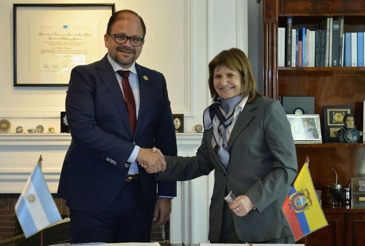  John Reimberg y Patricia Bullrich firmaron un acuerdo bilateral para enfrentar al crimen organizado.