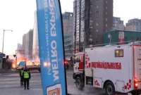 Tres miembros del Cuerpo de Bomberos de Mongolia perdieron la vida en el incendio y posterior explosión del camión.