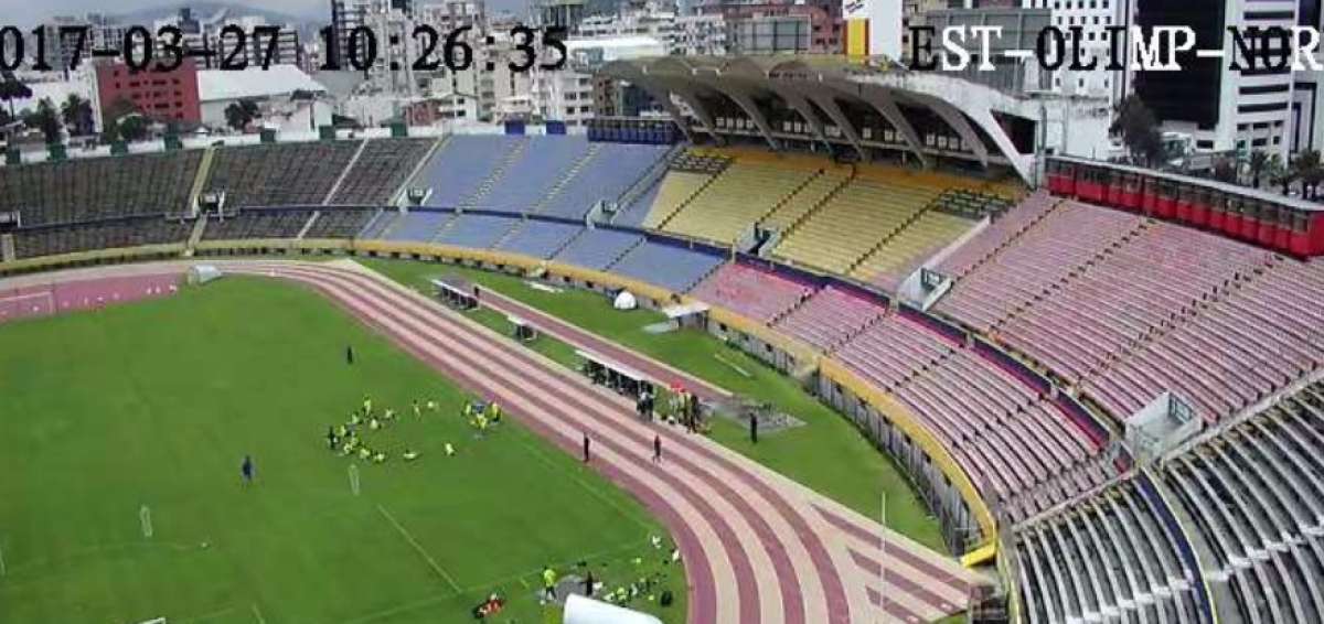 Im&aacute;genes del ECU911 en las instalaciones del Estadio Atahualpa.