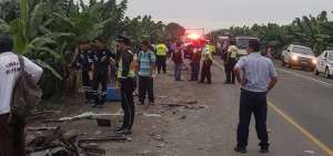 18 heridos en accidente entre bus y tr&aacute;iler en El Guabo