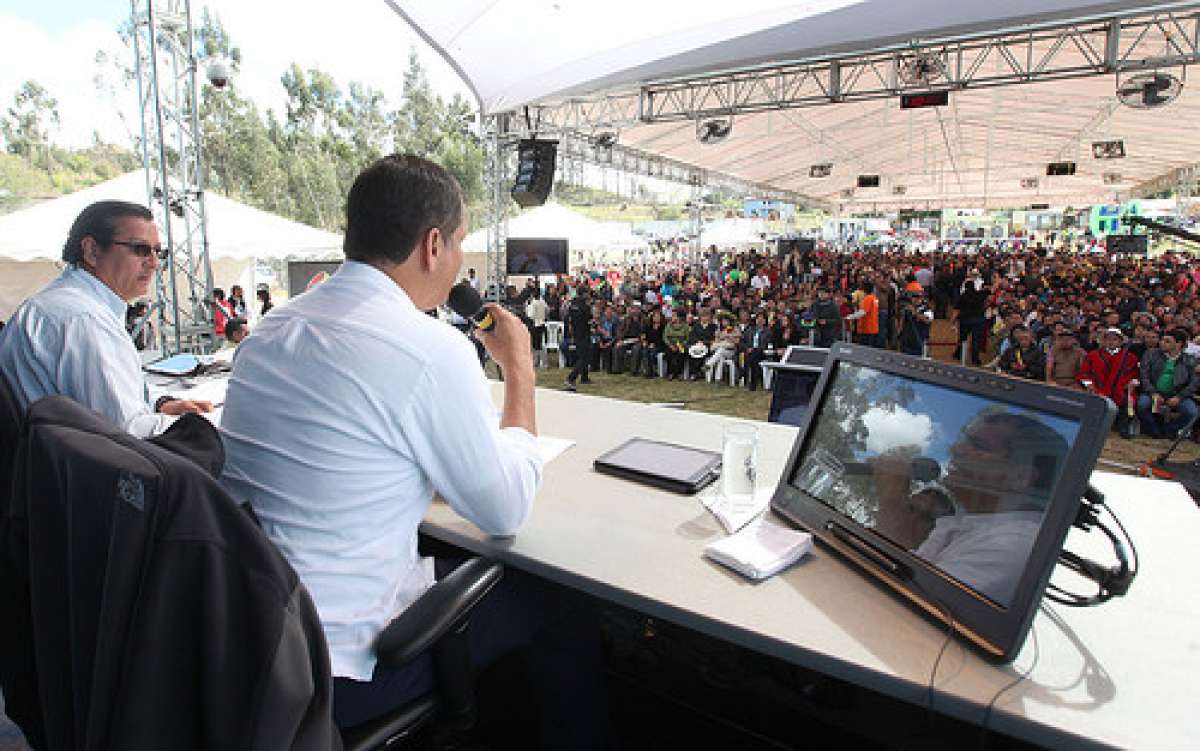 Presidente Correa rindi&oacute; su informe semana en D&eacute;leg. Foto: Cortes&iacute;a Presidencia