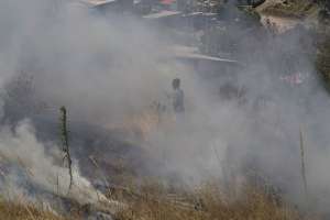 Los incendios forestales en Pasochoa y El Quinche fueron los m&aacute;s graves que se registraron hoy. Foto: Mario Egas/ EL TEL&Eacute;GRAFO