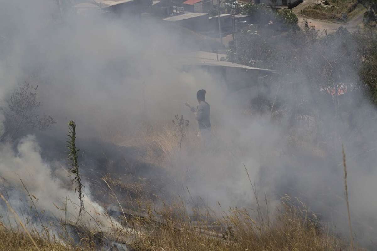 Los incendios forestales en Pasochoa y El Quinche fueron los m&aacute;s graves que se registraron hoy. Foto: Mario Egas/ EL TEL&Eacute;GRAFO