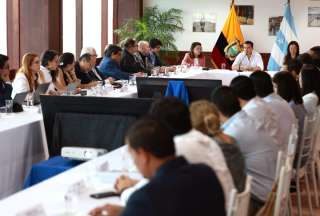 Daniel Noboa, presidente de la República, se reunió con sus ministros en Guayaquil. 