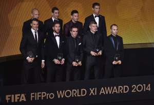 Estos son los jugadores que forman el 11 ideal a falta de Thiago Silva y David Luiz quienes no asistieron. Foto: AFP