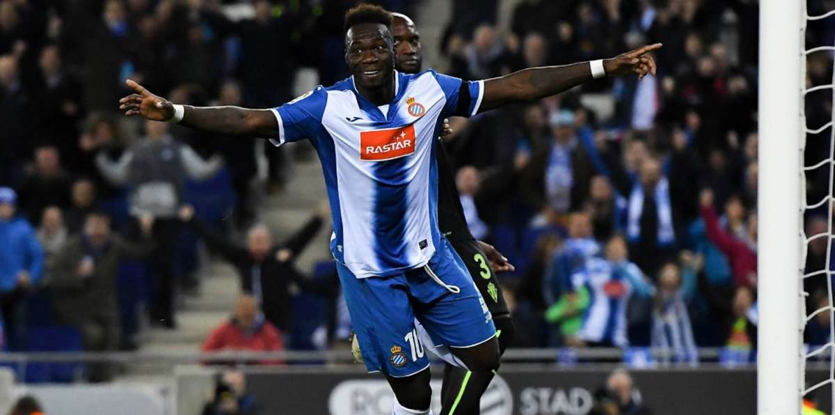 El delantero guayaquile&ntilde;o Felipe Caicedo celebra un tanto en la &uacute;ltima temporada con la camiseta del Espanyol, club con el que tiene v&iacute;nculo hasta 2019.