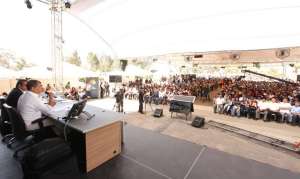 En Enlace Ciudadano 387 se realiz&oacute; desde Llano Grande, provincia de Pichincha. Foto: Presidencia 