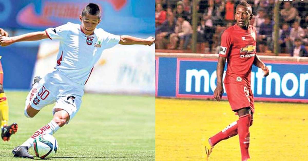 &Aacute;nderson Naula (i), de Liga de Loja, y Pervis Estupi&ntilde;&aacute;n (d), de Liga de Quito, jugaron el fin de semana. Foto: Archivo / El Tel&eacute;grafo e Internet