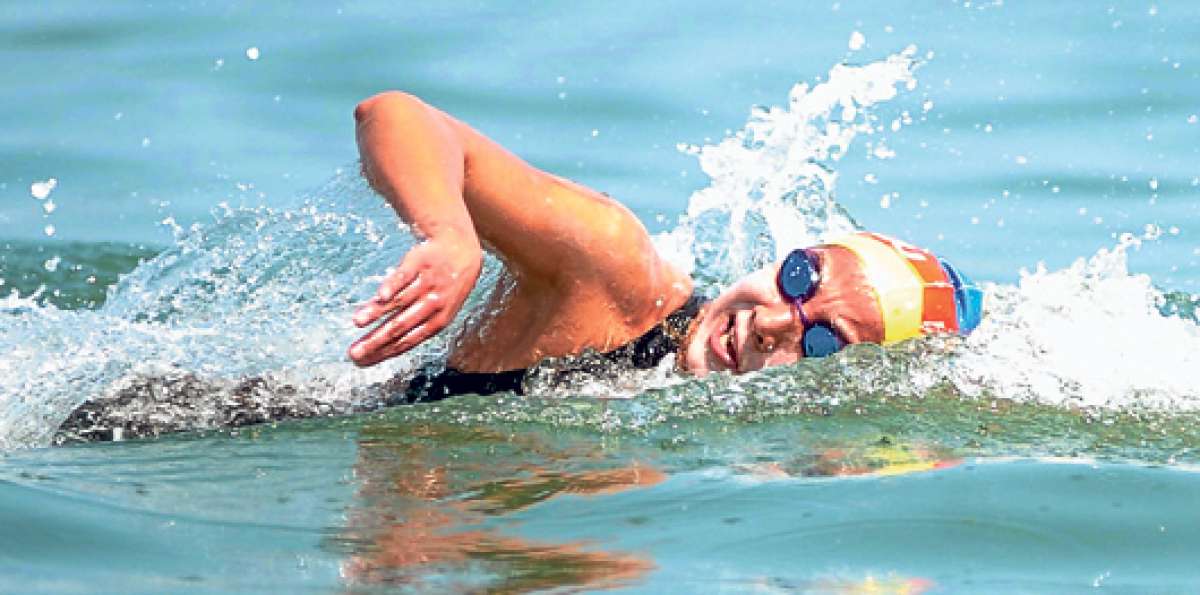 Nataly Caldas necesit&oacute; de 1 hora, 9 minutos y 35 segundos para culminar la prueba de los 5 km en aguas abiertas. Foto: Archivo / El Tel&eacute;grafo.