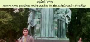 En las &uacute;ltimas semanas han circulado im&aacute;genes anunciando un supuesto programa que dirigir&iacute;a el expresidente. Correa neg&oacute; esta posibilidad.