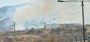 Desde diferentes puntos del norte de la ciudad se observ&oacute; la magnitud del incendio forestal.