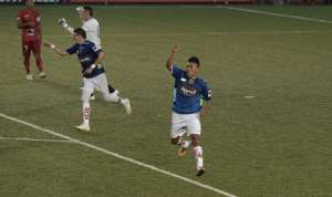 Bryan O&ntilde;a anot&oacute; el gol del triunfo para la visita. Foto: Miguel Castro / El Tel&eacute;grafo. 