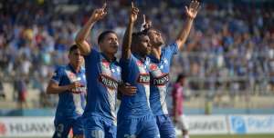 Miler Bola&ntilde;os anot&oacute; dos goles ante Independiente. Foto: Rodolfo Parraga / El Tel&eacute;grafo.  