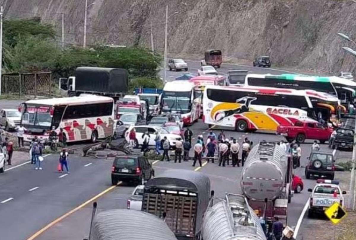 As&iacute; fue el bloqueo entre Carchi e Imbabura