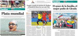 El Tel&eacute;grafo cubri&oacute; en exclusiva el encuentro entre Glenda Morej&oacute;n y sus seres amados tras el oro global.  &rarr;A falta de una fecha para cerrar la eliminatoria, la &lsquo;Tri&rsquo; cay&oacute; ante Chile y qued&oacute; sin chance de ir al Mundial. &rarr;Samantha Ar&eacute;valo fue captada durante su traves&iacute;a de 10 kil&oacute;metros en el lago Balat&oacute;n de Budapest.