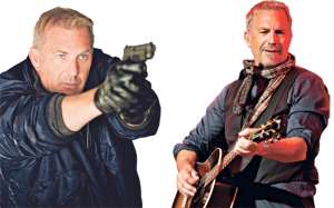Kevin Costner, entre balas y acordes de guitarra (Video)