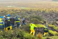 Epmaps realiza retiro de escombros en el Antisana. 