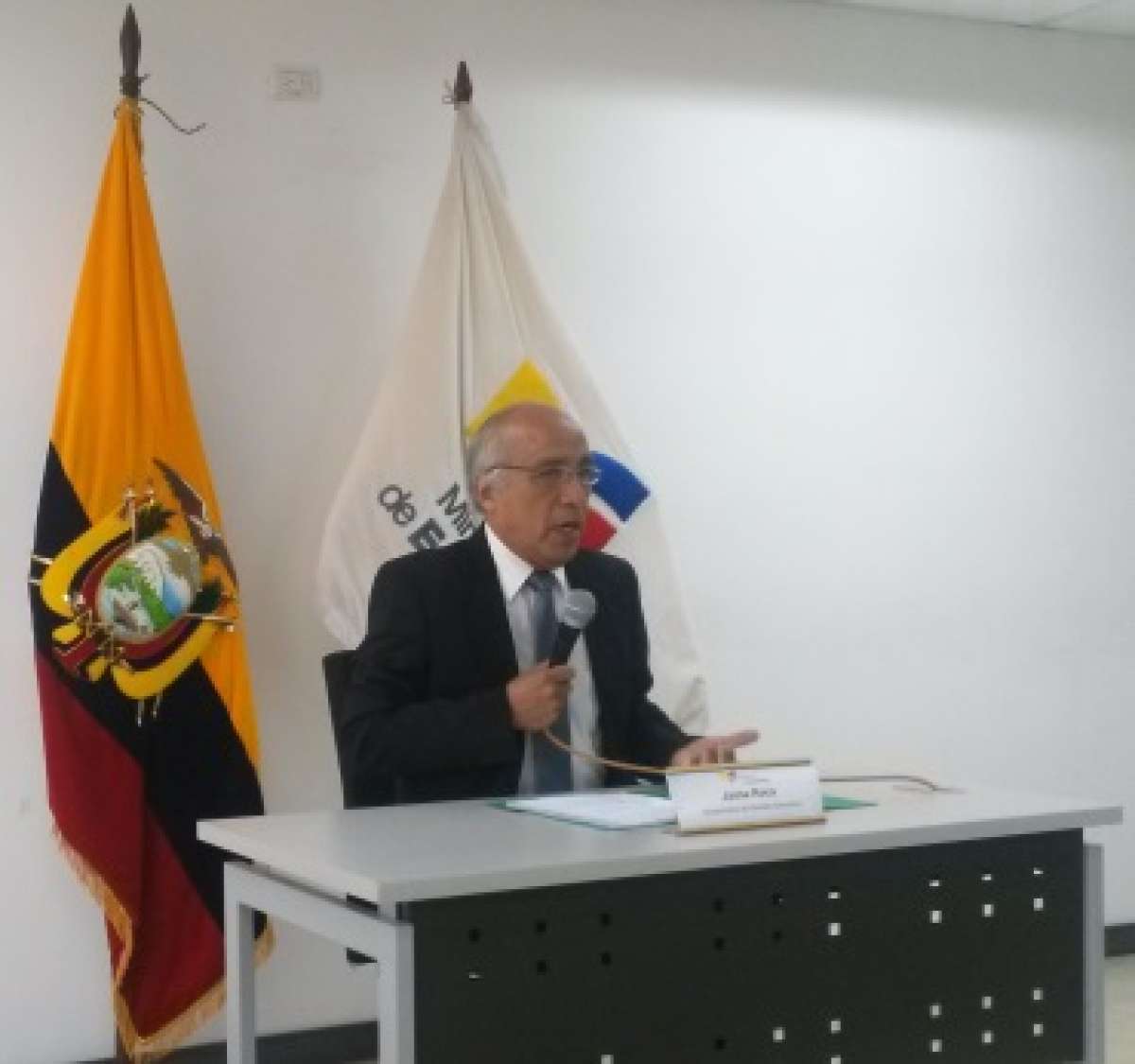 El Viceministro hizo los anuncios mediante rueda de prensa. Foto: H&eacute;ctor Marcillo / El Tel&eacute;grafo