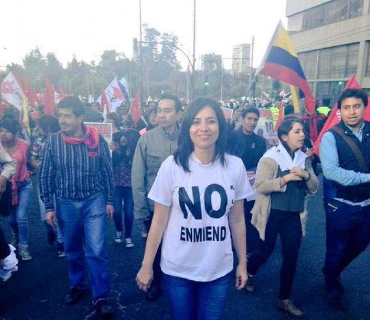 Vicealcaldesa de Quito particip&oacute; en marcha opositora 