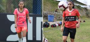 Yosneidy Zambrano (izquierda) del club &Ntilde;a&ntilde;as y Madeleine Riera del Deportivo Cuenca.