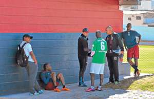Los jugadores que conforman la plantilla &lsquo;azulgrana&rsquo; lucen preocupados por la situaci&oacute;n de la entidad. Foto: Miguel Jim&eacute;nez.