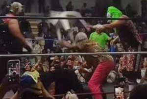 La abuelita que irrumpió en una pelea de lucha libre con una silla ya es sensación en redes por su audaz intervención.