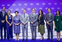 El presidente Daniel Noboa y su Gabinete participaron en el Foro Protegiendo los Motores del Crecimiento en China. 