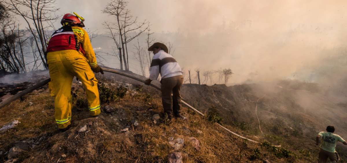Incendios forestales en Carchi y Azuay