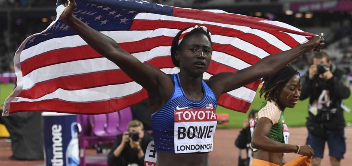 Estados Unidos recupera hegemon&iacute;a en velocidad sobre Jamaica tras triunfo de Tori Bowie