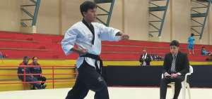 El karateca &Eacute;dison Chiguano obtuvo la medalla de oro en los cuartos Juegos Deportivos Nacionales Adaptados.