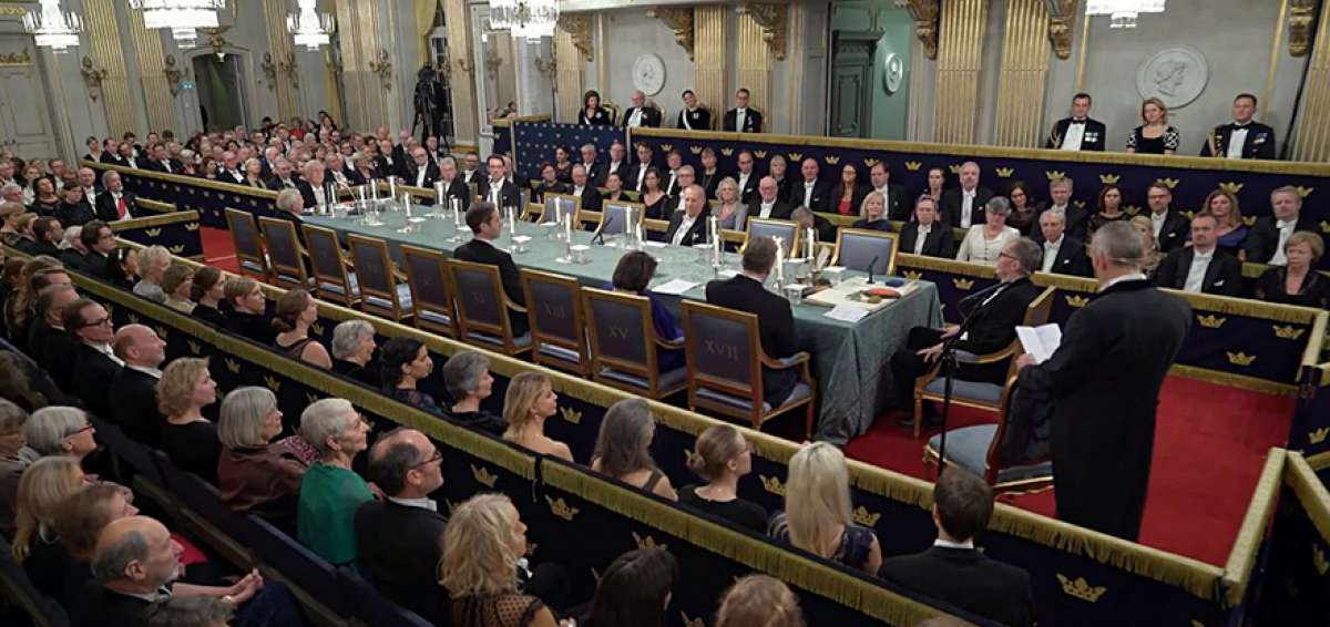 La &uacute;ltima reuni&oacute;n de la Academia Sueca para escoger al Premio Nobel de Literatura, en 2017.       