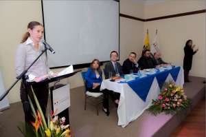  Cecilia Vaca, ministra Coordinadora de Desarrollo Social, inaugur&oacute; hoy el encuentro sobre autismo. Foto: Fernando Sandoval / El Tel&eacute;grafo