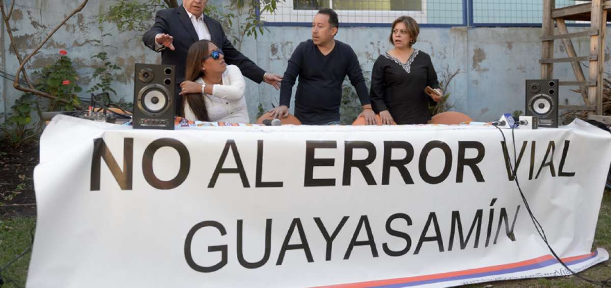 El Comit&eacute; Error Vial Guayasam&iacute;n present&oacute; esta semana un pedido de acci&oacute;n de protecci&oacute;n contra el proyecto.