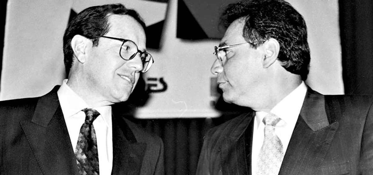 Con su padrino pol&iacute;tico. Osvaldo Hurtado fue uno de los personajes m&aacute;s influyentes en la carrera pol&iacute;tica de Mahuad.