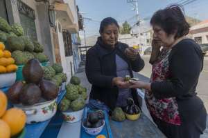 Gloria Titua&ntilde;a, propietaria de un puesto de frutas, asegur&oacute; que tras apertura de la v&iacute;a aumentaron las ventas. Foto: Fernando Sandoval / El Tel&eacute;grafo
