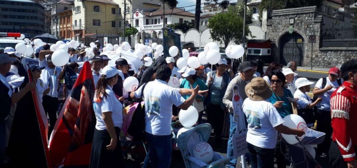 Grupos sociales marcharon en contra del aborto