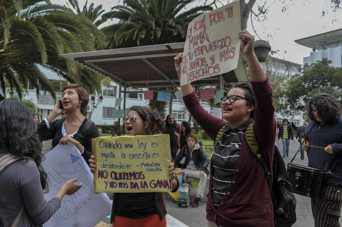 A finales del a&ntilde;o pasado, los estudiantes universitarios realizaron varias protestas. Foto: Archivo/ EL TEL&Eacute;GRAFO