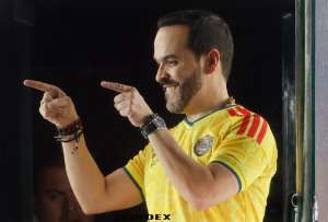 El candidato a la presidencia de Colombia Abelardo de la Espriella fue captado el pasado 21 de junio, luego de que se conocieran los resultados preliminares que le dan el triunfo por delante del izquierdista Iv&aacute;n Cepeda, en Barranquilla (Colombia).