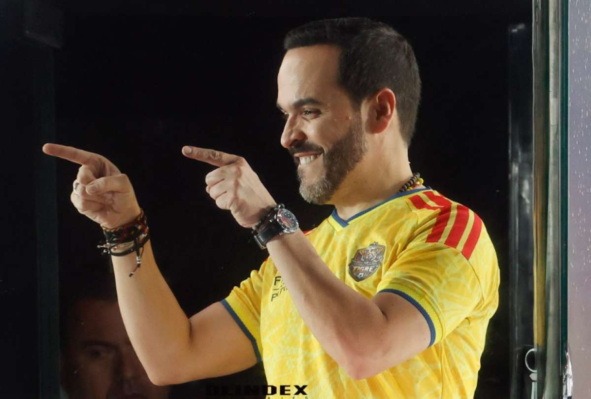 El candidato a la presidencia de Colombia Abelardo de la Espriella fue captado el pasado 21 de junio, luego de que se conocieran los resultados preliminares que le dan el triunfo por delante del izquierdista Iv&aacute;n Cepeda, en Barranquilla (Colombia).