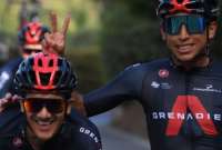 Richard Carapaz manda fuerzas a Egan Bernal para su recuperación