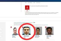 La página de la Interpol ya cuenta con la información de Germán Cáceres. 