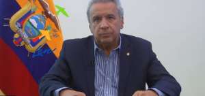 El Mandatario ecuatoriano durante su intervenci&oacute;n la noche del lunes 20 de enero del 2020.